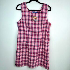 Vintage Winnie The Pooh Plaid Jumper Dress Size M